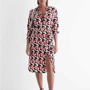 Express Multicolor Geometric Dress